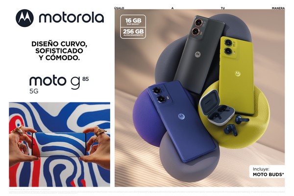 Llega el primer moto g con pantalla sin bordes: moto g85 5G ya está disponible en Costa Rica.