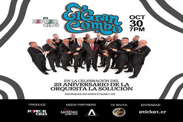 El Gran Combo de Puerto Rico celebra el 23 aniversario de la Orquesta La Solución de Costa Rica