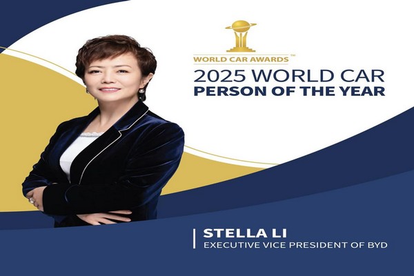 BYD celebra el reconocimiento a Stella Li, Vicepresidenta Ejecutiva de BYD en  los World Car Awards 2025