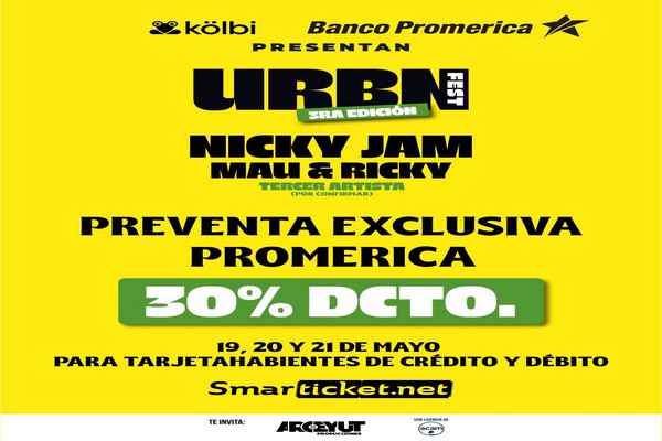 PRESENTAN URBN FEST 3: ENTRADAS EN PREVENTA CON PROMERICA ESTE LUNES A LAS 11 AM