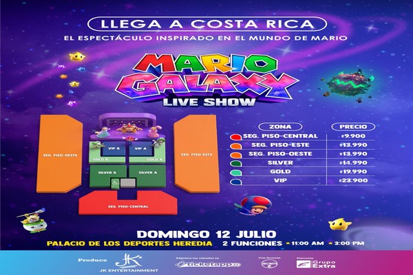 El universo de Mario llega a Costa Rica con un espectacular show familiar en vivo