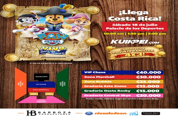 LAS ENTRADAS PARA “PAW PATROL EN VIVO: EN BUSCA DEL TESORO” YA ESTÁN A LA VENTA