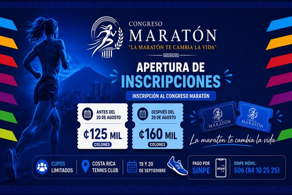 CONGRESO MARATÓN ABRE INSCRIPCIONES PARA SU PRIMERA EDICIÓN EN COSTA RICA
