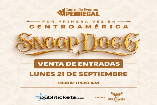 ENTRADAS PARA EL PRIMER CONCIERTO DE SNOOP DOGG EN COSTA RICA SALDRÁN A LA VENTA EL LUNES 21 DE SEPTIEMBRE
